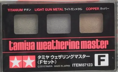 Tamiya#87123 Weathering Master Set F(титан/светильник металл/медь