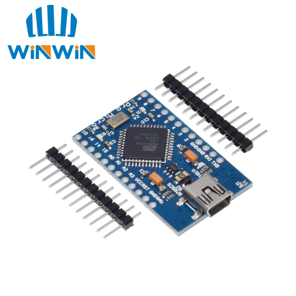 Pro Micro ATMEGA32U4 5 V/16 МГц модуль с Загрузчиком для arduino Мини USB/Micro USB с 2 row штыревые