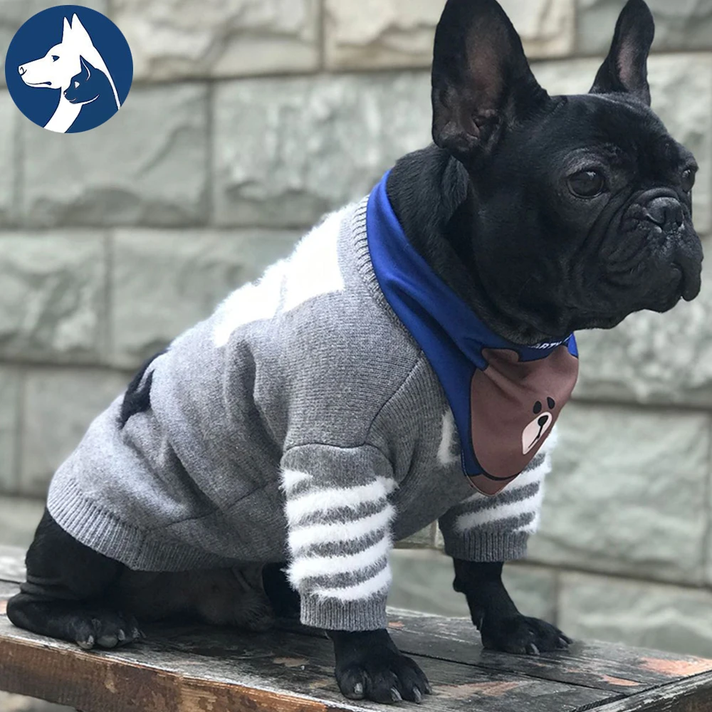 De Lujo francés ropa para Bulldog perro Bulldog francés ropa de invierno para perros de razas pequeñas Pug suéter de ropa para mascotas|Suéteres de perro| - AliExpress