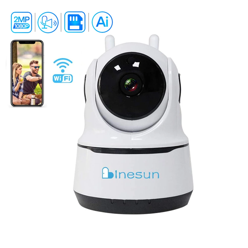 Inesun [2020 новейшая] Внутренняя беспроводная камера безопасности 1080P WiFi IP система