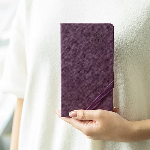 

2021 Slim Planner Pocket Hardcover Agenda Book 90mm*165mm Monthly Plan+Free Pages 192P