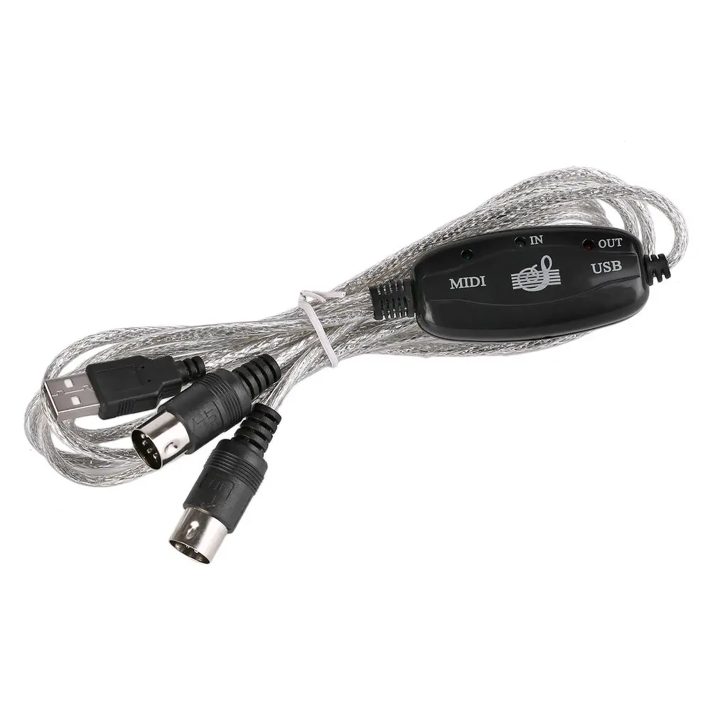 Новый USB в Выход конвертер интерфейсного кабеля MIDI ПК к музыке клавиатура шнур