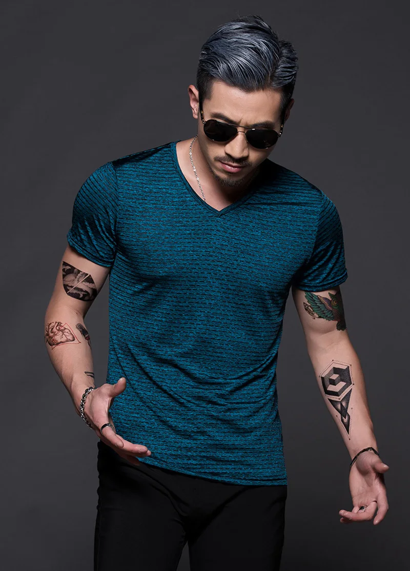 Горячие летние мужские футболки сплошной цвет Slim Fit короткий рукав мужские s Новые Топы из полиэстера футболка брендовая одежда 70B0162