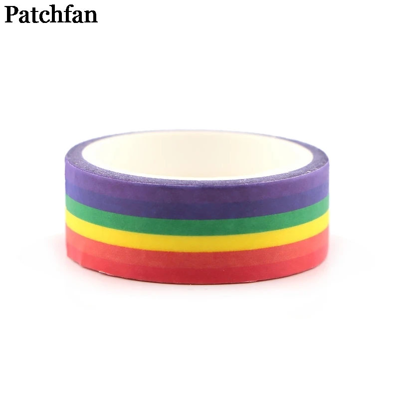 20 шт./лот Patchfan гомосексуальность Радуга 90s DIY Скрапбукинг дети Васи бумага маскирующая Лента Печатный узор стикер Пастер A2342