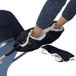 Winter Pram Hand Muff Gloves Pushchair Hand Muff Warm Fur Fleece Pram Mitten Baby Buggy Cart Outdoor Glove Stroller Accessories