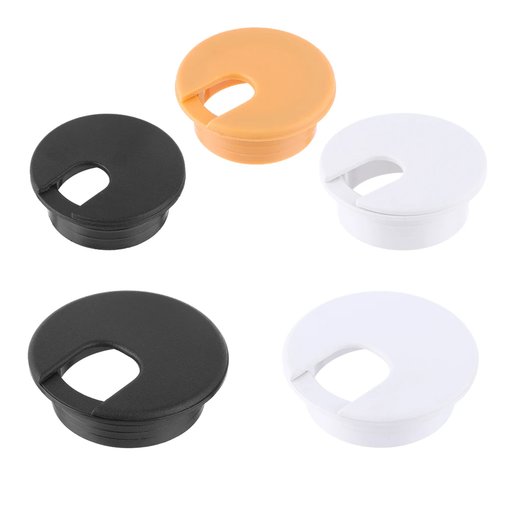 35/50mm Wire Hole Covers Grommet Computer Desk Cable Hole Cover Cap Plug Furniture Line Tidy Storage Holder Table Cable Fastener