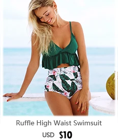 Hf57f438e23024b9ca2a90de68f98129eB Ruffle High Waist Bikini 2019 Swimwear Women Swimsuit Push Up Bikinis Women Biquini Print Swimsuit Female Beachwear Bathing Suit