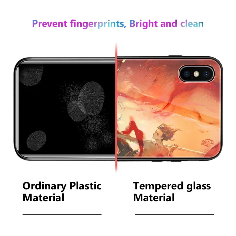Милый мультяшный чехол для iPhone XS Max XR 6 6s 7 8 Plus X NEZHA, эксклюзивные чехлы из закаленного стекла, чехлы, подарок