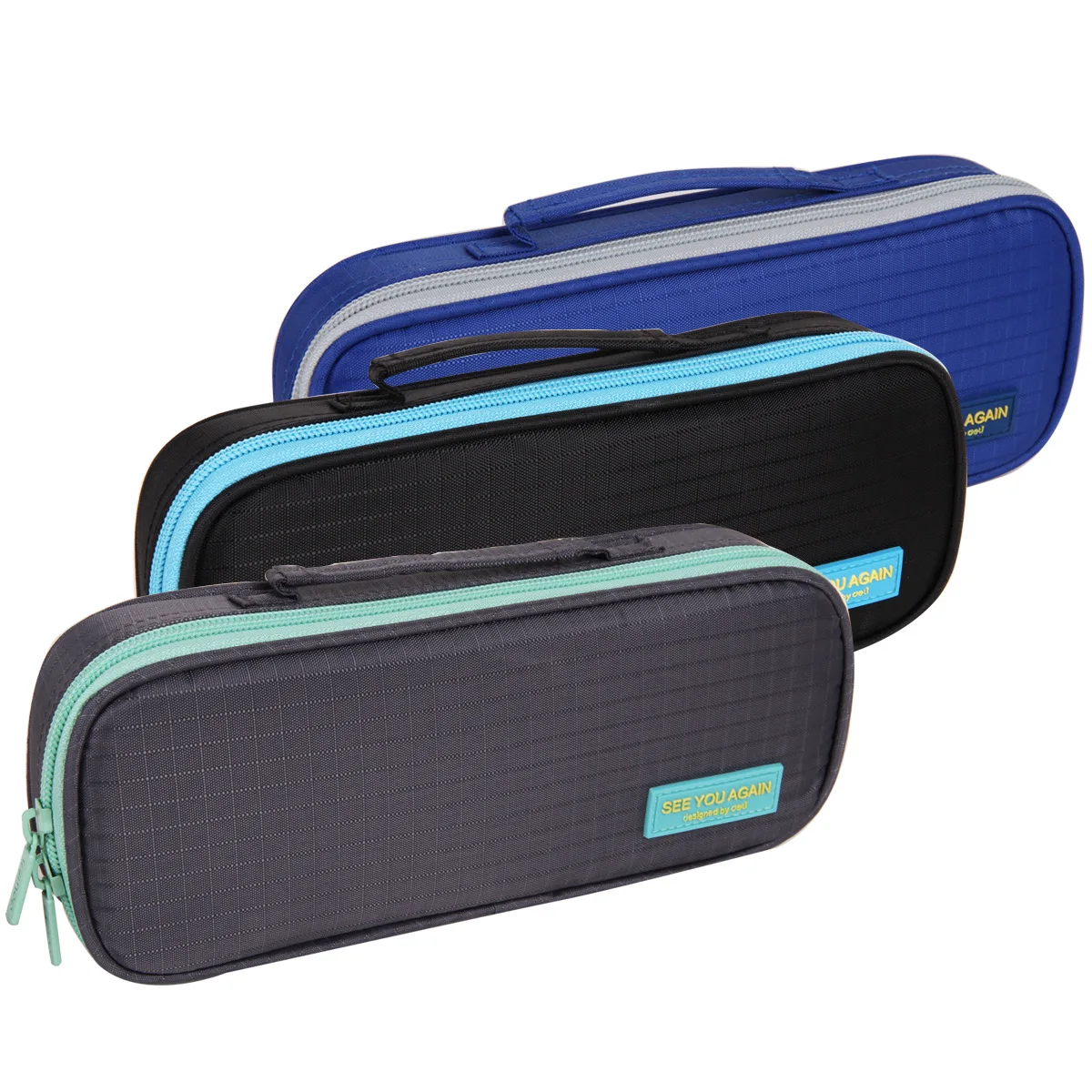 

Deli 66646 Pencil Case Students Multilayer Stationery Box Simple Canvas Pencil Case Creative Multi-functional Stationery Bag