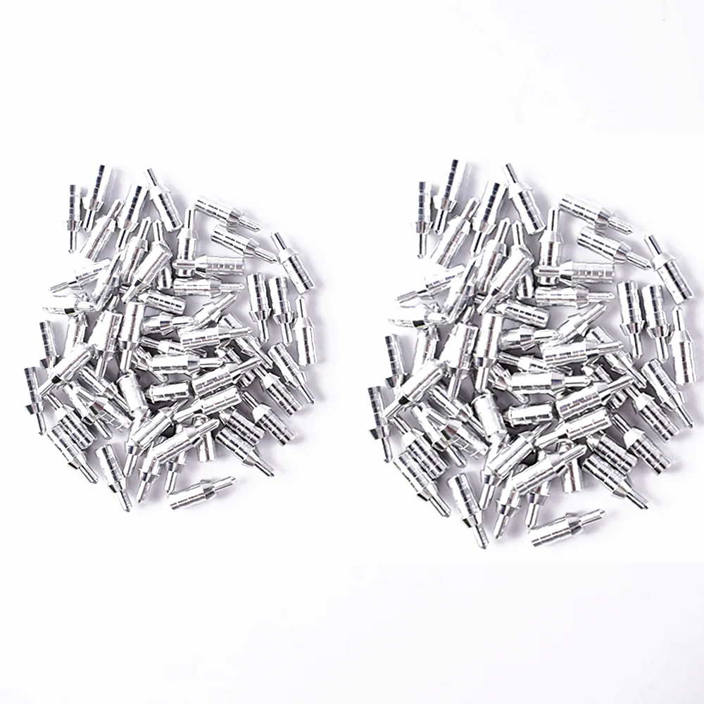 알루미늄 화살 노크 테일 보호 양궁 화살 사냥 용 50 PCS ID 4.2mm ID6.2mm, 못 박는 화살 노크 핀