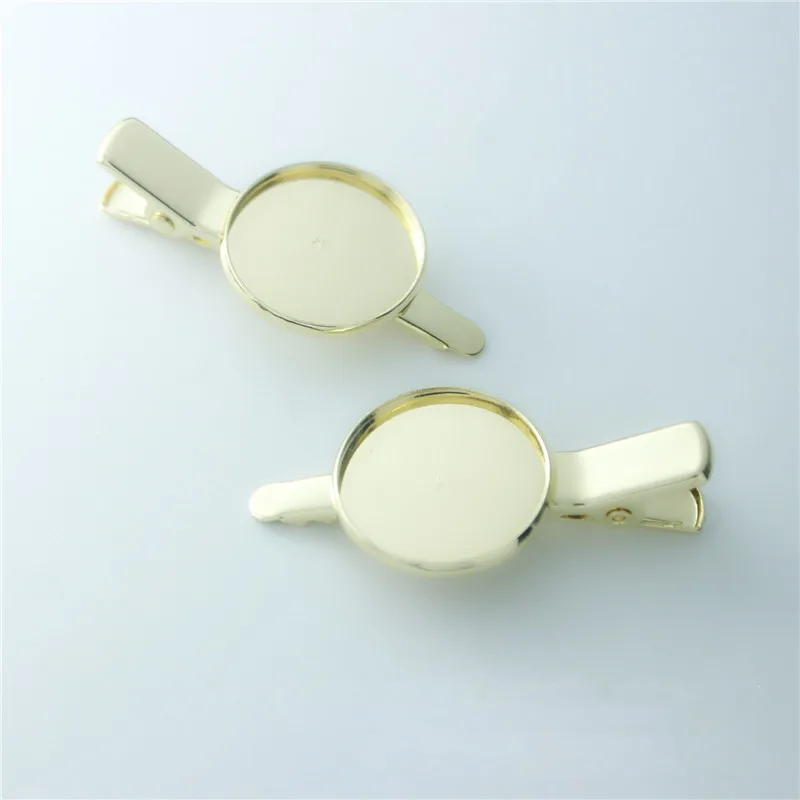 20Pcs Base A Coccodrillo Cabochon Base Vassoi Vuoti Lunetta Per 20Mm Cabochon Cammeo Impostazioni Gioielli Per Capelli Fai Da Te