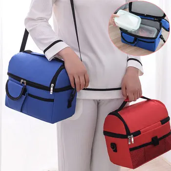 

New Style Insulated Lunch Bag for Women Men Kids Cooler Adults Tote Food Lunch Box Double-layer