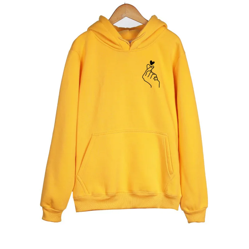 YELLOW AW2019 зимняя женская толстовка популярный принт худи с принтом хипстер уличная одежда Женская толстовка - Цвет: YELLOW