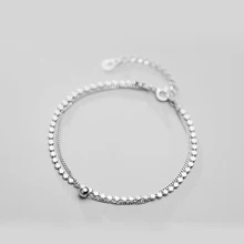 La Maxza браслеты из стерлингового серебра 925 пробы для женщин, женские двухслойные дизайнерские серебряные браслеты из бисера 925, Женские аксессуары