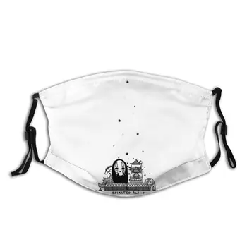 

No Face Mouth Face Mask Minimal Spirited Away Facial Mask Polyester Adult with Filters Cool Mask
