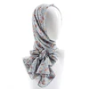70*180cm Women Printed Soft Floral Muslim Chiffon Hijab Head Scarf Wraps New Designs 5