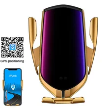 R1 10 Вт автоматическое зажимное беспроводное автомобильное зарядное устройство держатель телефона на вентиляции 360 Вращение зарядное устройство подставка для iPhone samsung Xiaomi huawei