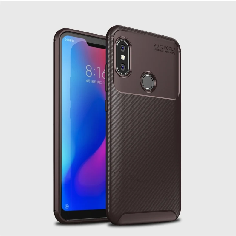 Для xiaomi redmi 7 7A чехол redmi 6 Pro Чехол из углеродного волокна с узором redmi 5 5plus TPU чехол для мобильного телефона с защитой от падения - Цвет: brown