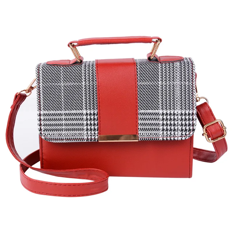 Модная женская маленькая сумка через плечо, женская сумка через плечо - Цвет: red(style4)