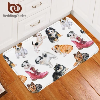 

BeddingOutlet Shoes Puppy Carpet Bulldog Floor Mat for Kids Room Non-slip Pink Cartoon Rug Animal Colorful Doormat alfombra