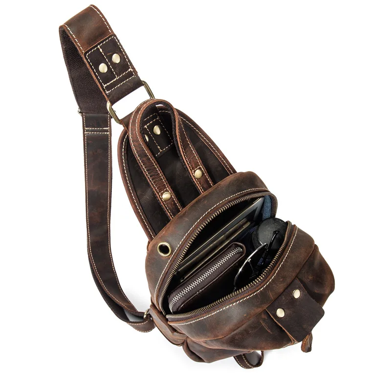 Мужская сумка через плечо многофункциональная Водонепроницаемая нагрудная с