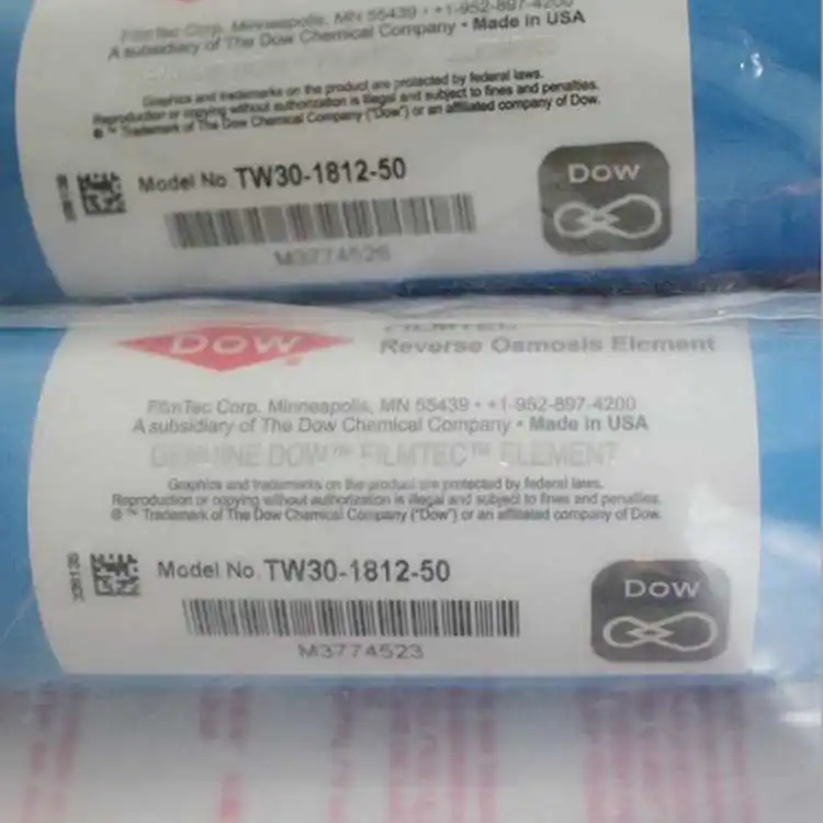 Dow Filmtec 50 Gpd reverse osmosis membrane TW30-1812-50 kitchen RO water filter 2 pcs water filter,accessories replacement,reverse osmosis membrane filter housing,ro reverse osmosis restrictor