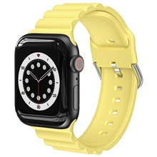 

Strap for Apple Watch Band 44mm 40mm 38mm 42mm Silicone Sport Breathable Elastic Belt Bracelet Band for IWatch Series 3 4 5 SE 6