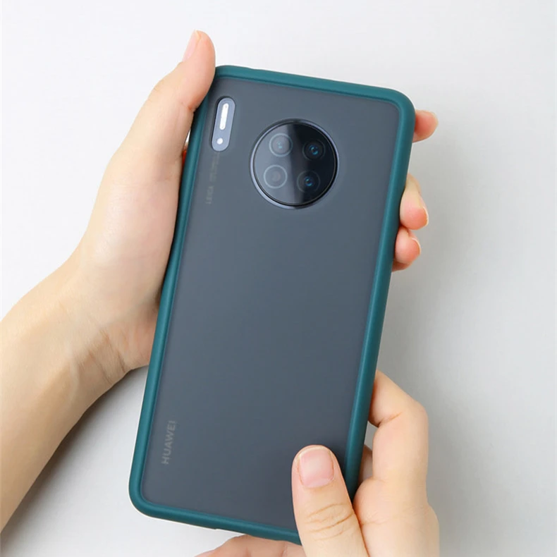 Противоударный защитный цветной чехол для huawei P30 Pro P20 Lite mate 30 20 Nova 5i Honor 9X20 Pro Play 3 мягкая рамка Прозрачный жесткий чехол из поликарбоната