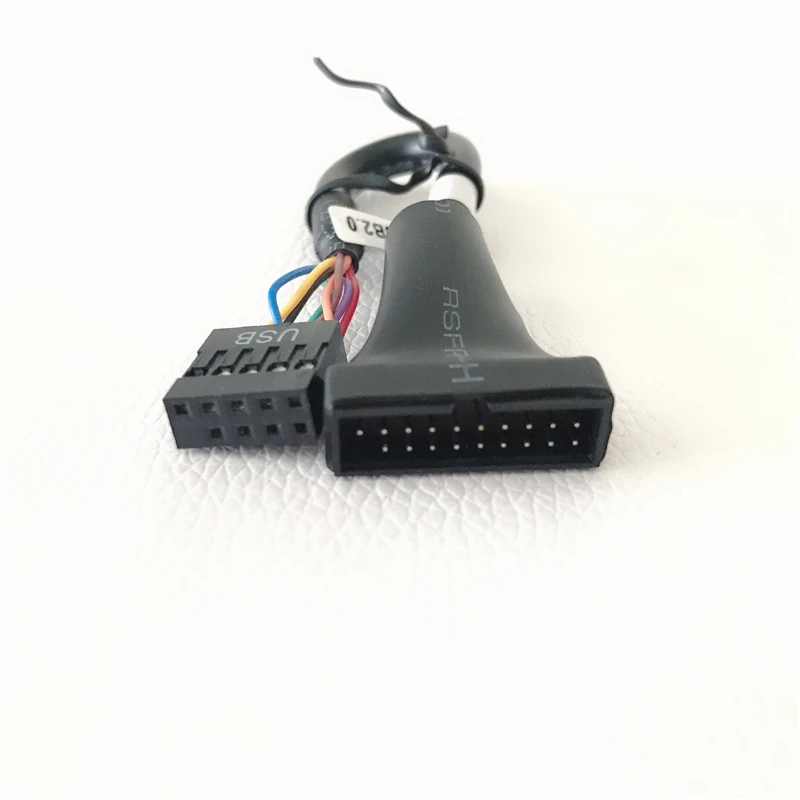 USB 2 0 до 3 9Pin Женский 20Pin Мужской адаптер удлинитель данных кабель питания черный 10