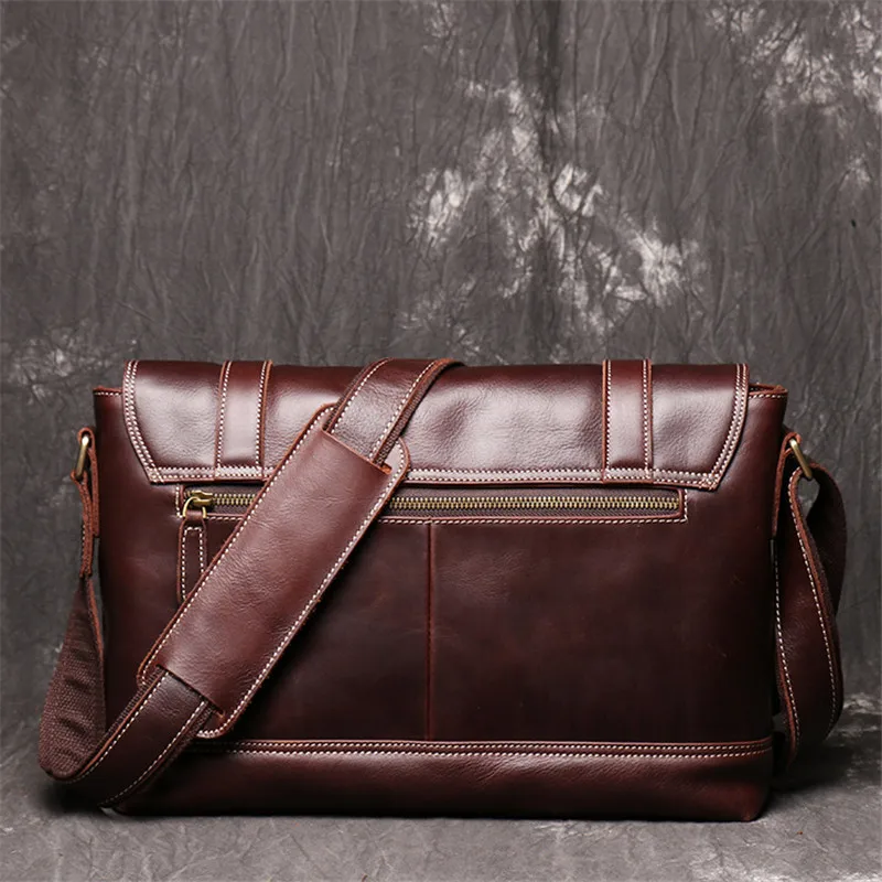 Винтажная мужская сумка-мессенджер из натуральной кожи, портфель, Офисные Сумки для мужчин, сумка на одно плечо, мужская деловая сумка через плечо, мужская сумка
