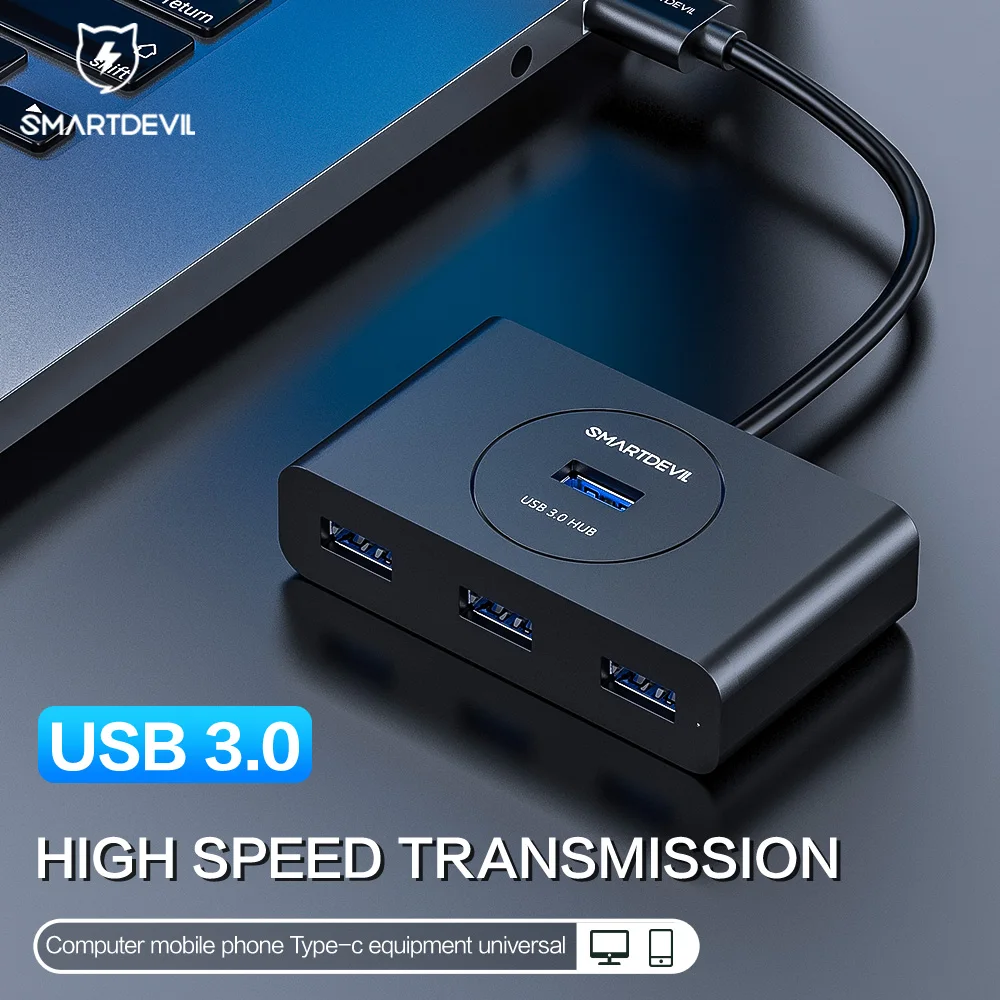 Адаптер Сплиттер SmartDevil usb хаб USB 3 0 с 4 портами адаптер концентратор для ПК
