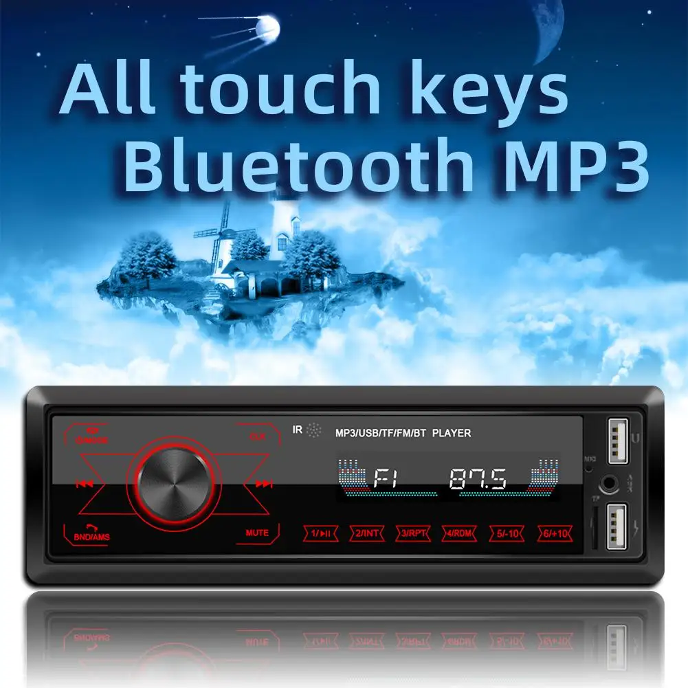Автомобильный мультимедийный плеер стерео MP3 с Bluetooth цветсветильник сенсорным