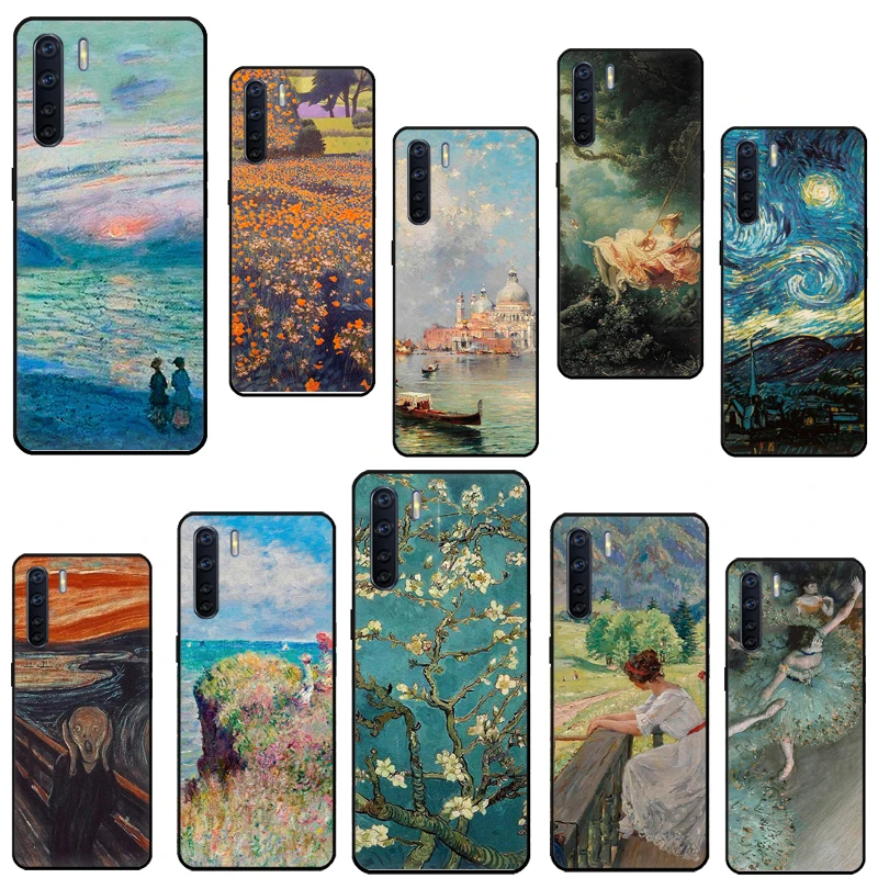 Custodia Artistica Famosa Per Pittura Iconica Per Oppo A96 A76 A16 A94 A74 A54 A77 A17 A16 A52 A72 A91 A93 A5 A9 A31 A53 A57S Cover
