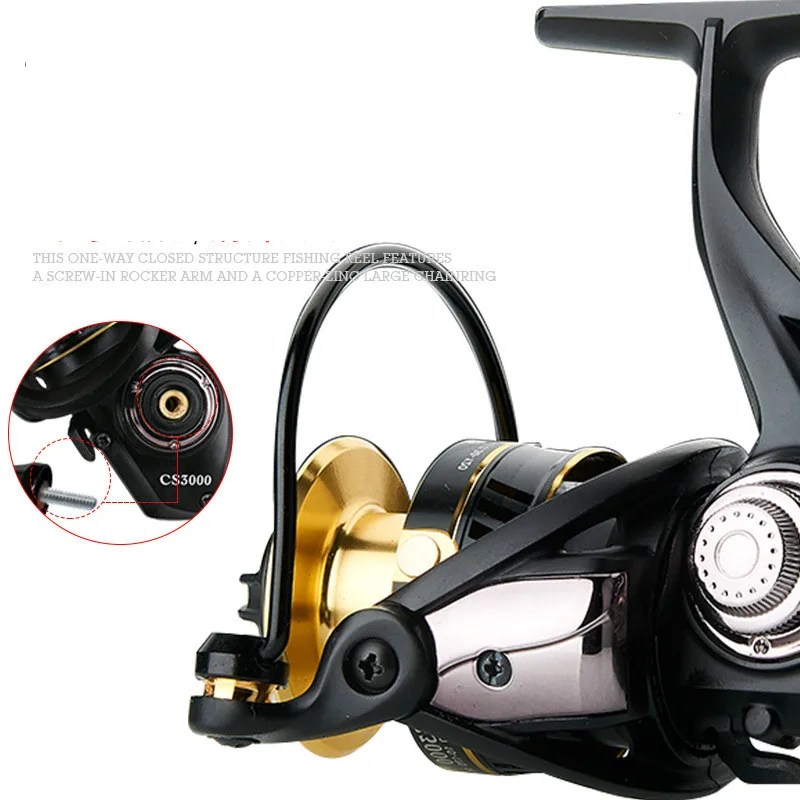  Spinning Fishing Reel 12KG Max Drag Power Fishing Reel 1000-7000s 5.2:1 Gear Ratio for Bass Fishing