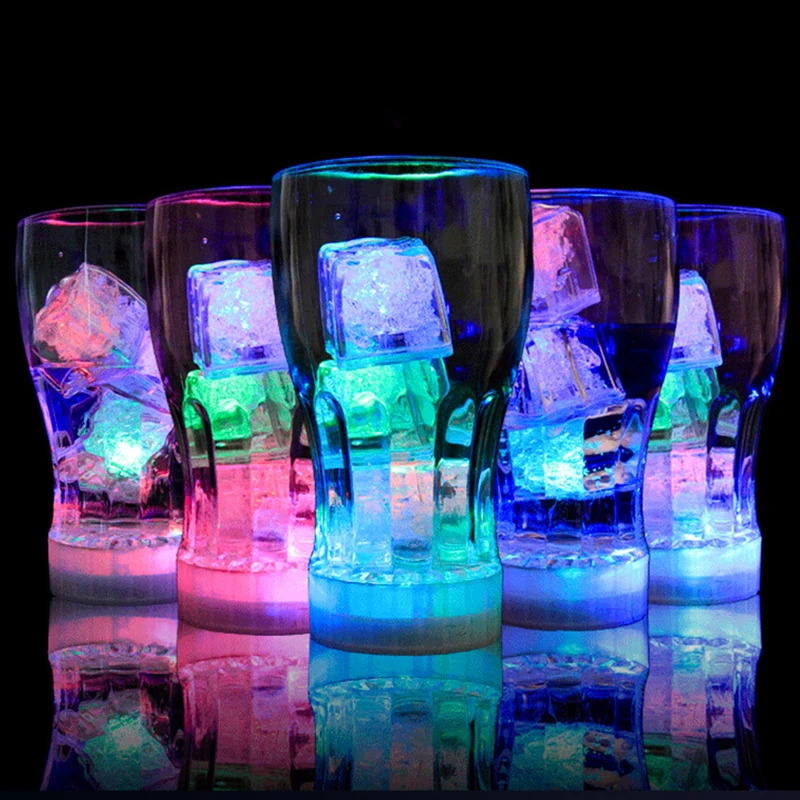 

12PCS Glowing Ice Cubes Party LED Ball Flash Light Luminous Neon Wedding Festival Christmas Bar Wine Glass Decoration Supplies