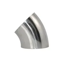 3/4 "19MM -4'' 102MM סניטרי 304 נירוסטה 45 תואר ריתוך קת צינור מרפק(China)