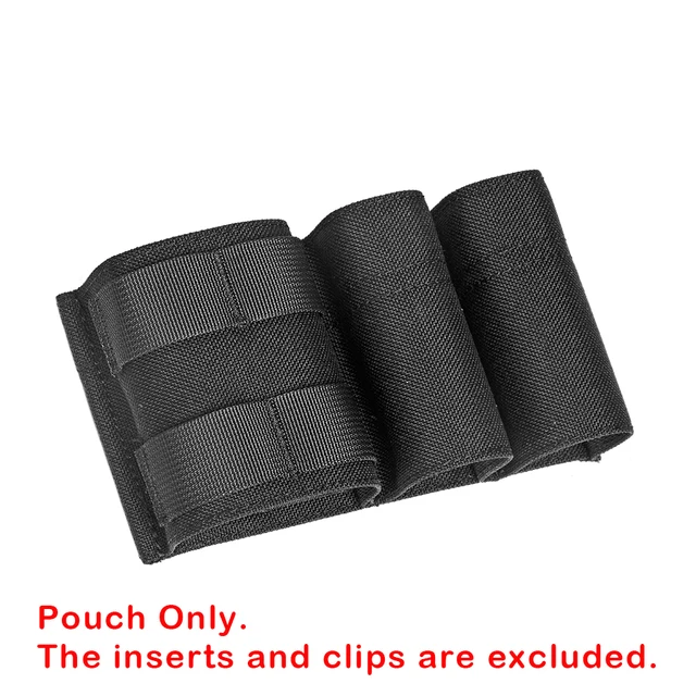 Tactical MOLLE 5.56 1+2 Side 9mm Magazine Pouch Kydex Wedge Insert KYWI Malice Strap Clip For TMC Belt Hunting Airsoft Paintball Pouch BK
