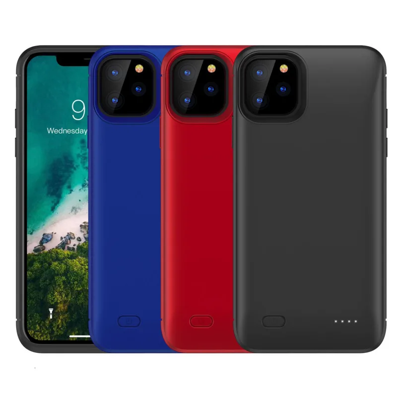 Для iPhone 11 Pro Max чехол для зарядного устройства 6000 мАч внешнего аккумулятора ультра