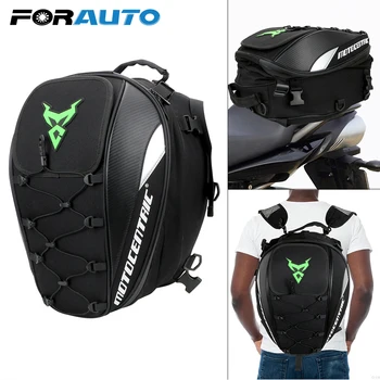 

FORAUTO Motorcycle Tail Bag Waterproof Motorcycle Rider Racing Travel Shoulder Backpack Motorcycle Rear Seat Bag Moto Helmet Bag