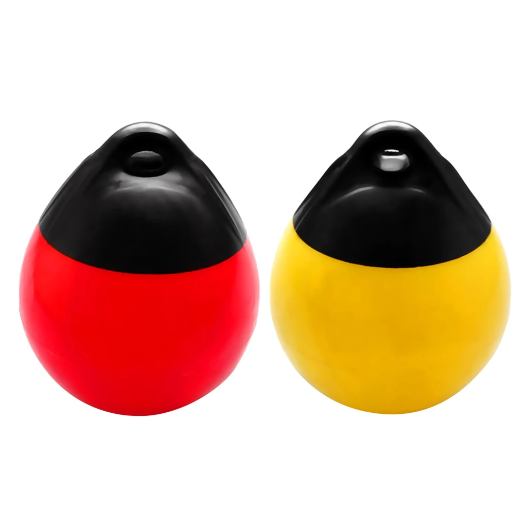 2pcs PVC Inflatable Boat Buoy Fenders/Bumpers for Docking/Mooring - Red and Yellow 2pcs PVC Inflatable Boat Buoy Fenders/Bumpers for Docking/Mooring - Red and Yellow