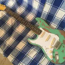 Левосторонняя электрогитара ручной работы relic guitar Ash body custom body старая аппаратная гитара