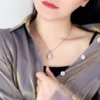 Punk Rock Hip Hop Key Padlock Pendant 925 Sterling Silver Necklace Women Charm Chain Necklaces Trendy Jewelry Wedding Gifts 3