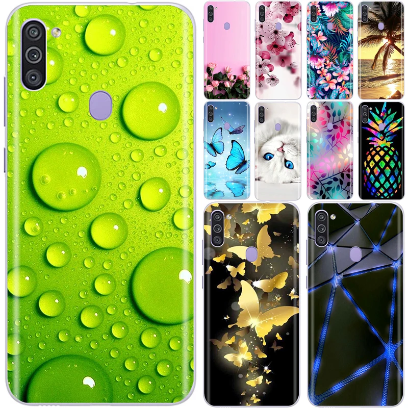 Чехол для Samsung Galaxy M11 силиконовый чехол из ТПУ мягкая задняя крышка телефона M115F M 11