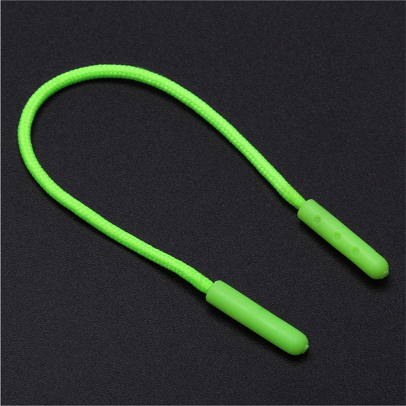 100pcs Zip Puller Injection Molding With String Zipper Pulls Cord Replacement fastener Slider Jacket Backpack Accessories
