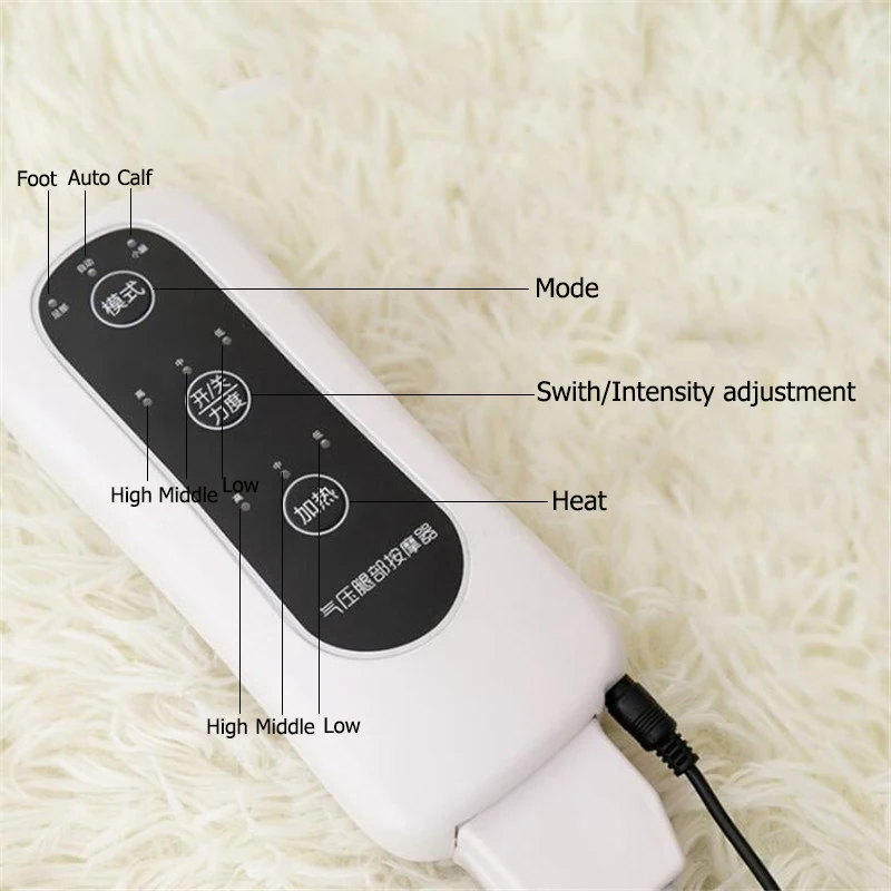 Air Compression Leg Massager With Warm Heating Function Promote Blood Circulation Electric Leg Massage Calf Arm Boot Socks Relax