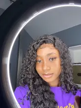 Miss-pelucas de cabello humano brasileño para mujeres negras, sin pegamento, ondas profundas rizadas, 13x4, con encaje Frontal, Frontal suizo, mojado y ondulado