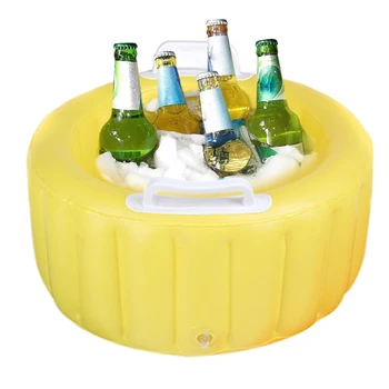 

PVC Inflatable Beer Cooler Table Beer Bucket Pool Summer Water Party Floating Raft Lounge Pool Bucket Serving Salad Bar Bucket