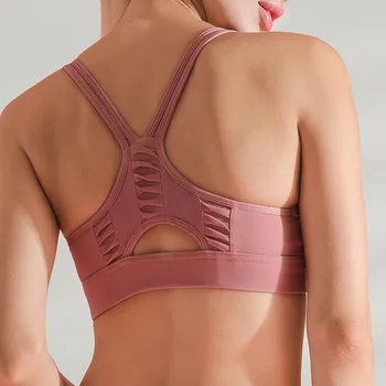 

2020 New Sports Brassiere High-Strength Running Back Sports Underwear Female Mesh Stitching Fitness Sports Bra Vest