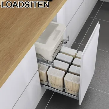 

Para Organizar Armario De Despensa Mutfak Malzemeleri Cupboard Storage Stainless Steel Cocina Cozinha Kitchen Cabinet Basket