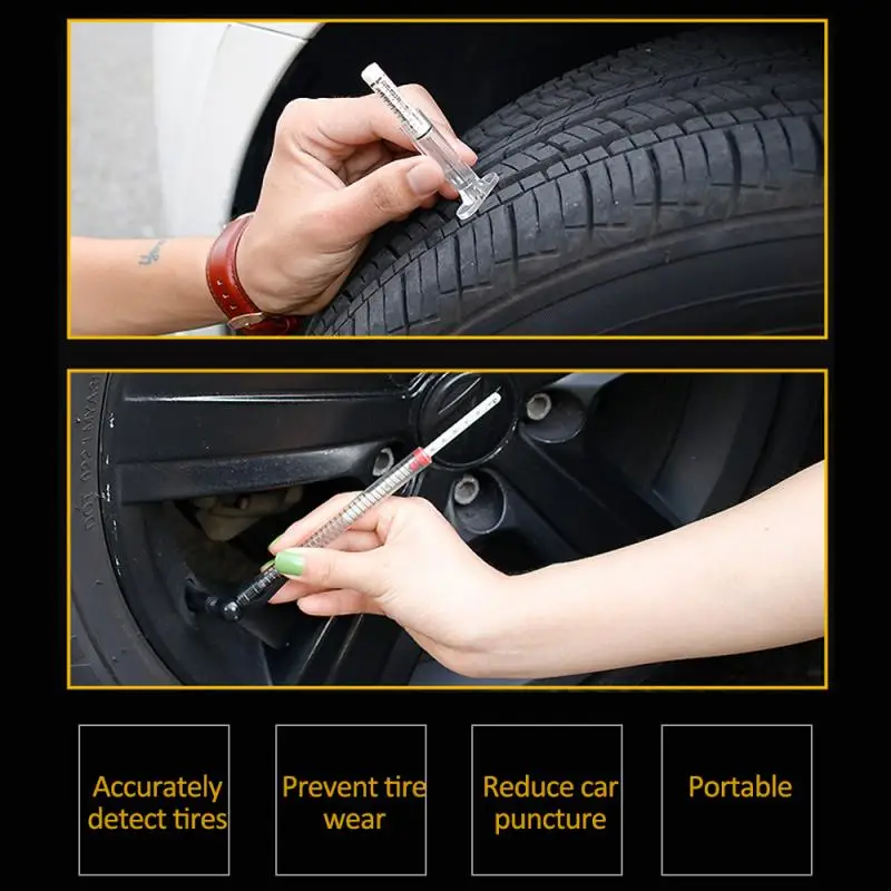 Tyre Tread Depth Measuring Gauge Meter Tool Set For Car Van Truck Scooter Motor Suit Pressure | Автомобили и мотоциклы